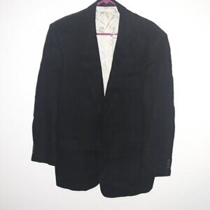 Fioravanti Studio New York mens large black 100% cashmere w/gold satin lining